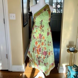 Nicole Miller one shoulder silk dress